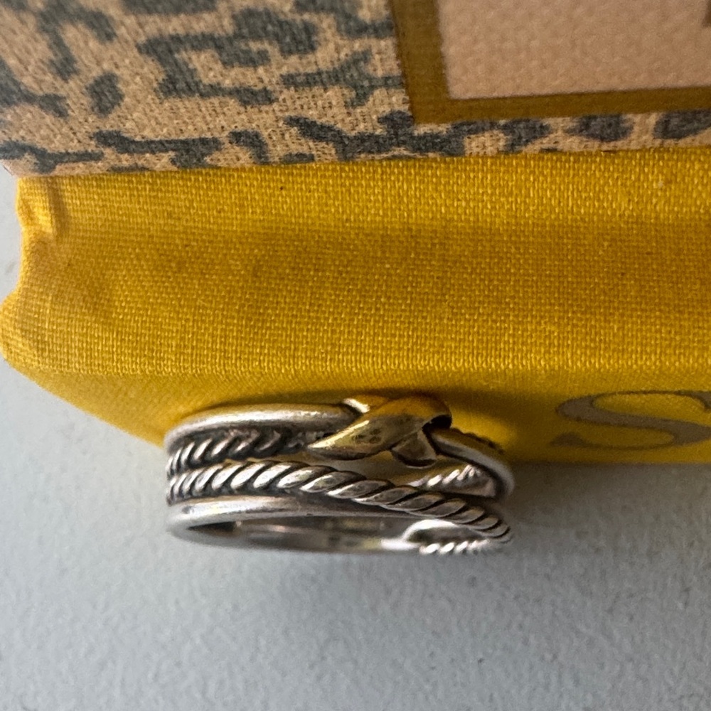 David Yurman Silver Twisted Rope Ring